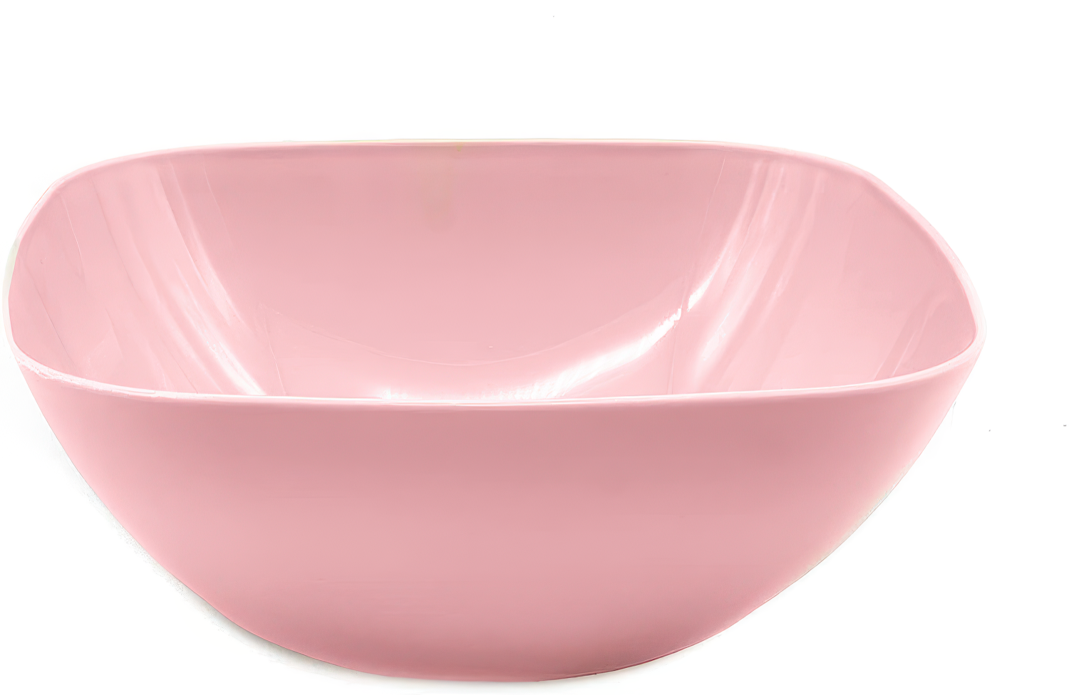 Cuenco De Plastico Cuadrado Para Comida Bol 4.8 Litros Rosa