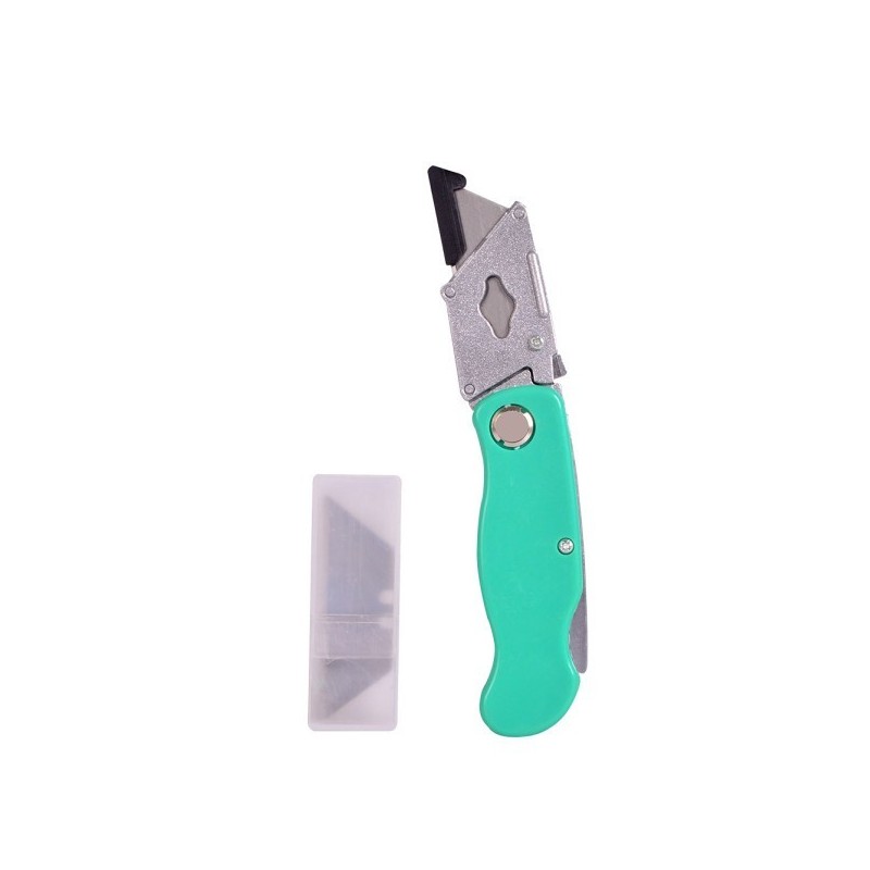 Cuter 18mm Preciso Verde Plegable+6recambios Inclu Clip,ergonom.facily Seguro 1x15x2,8cm