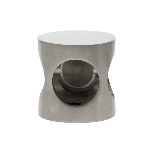 Herraje para cabinas sanitarias - Nudo Conector en T 90º+ 90º Cabina Inox