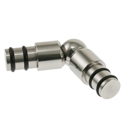 Herraje para cabinas sanitarias - Ángulo Conector Interior para Tubo Ø25 mm Inox