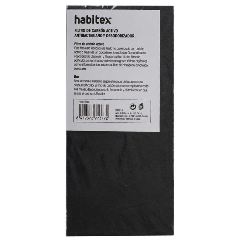 Deshumidificador HABITEX H-2000. Filtro Carbon Act. Deshumi.H2000.Habitex 9310R2000F