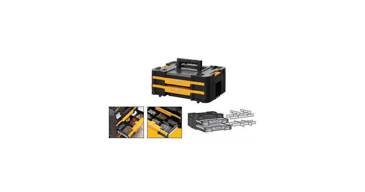 DeWALT TSTAK IV - maleta con dos cajones para accesorios DWST1-70706