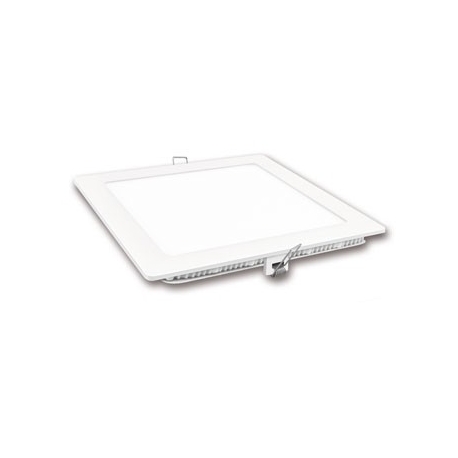 Downlight led matel18w cuadrado blanco luz fria 6400k 1800lm ø225 mm