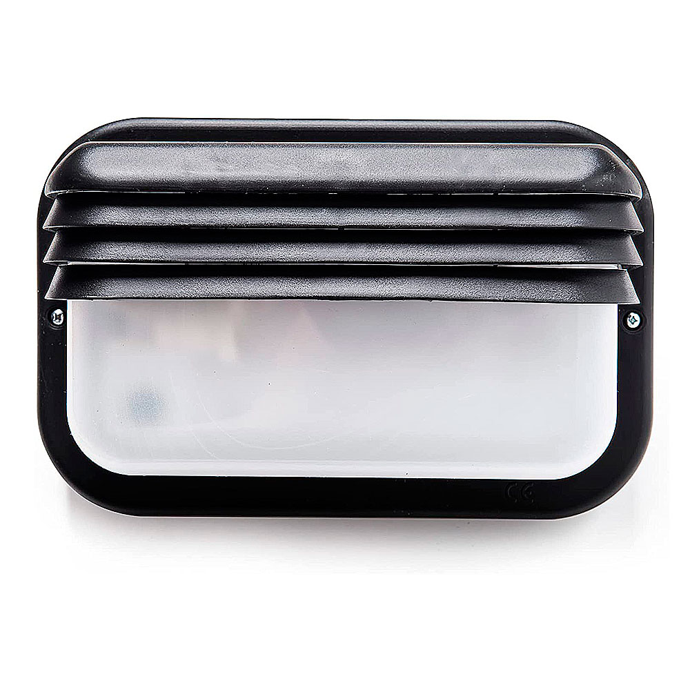Aplique Ecoled Estanco Ip44, E27 Max Led18W Horizontal Negro