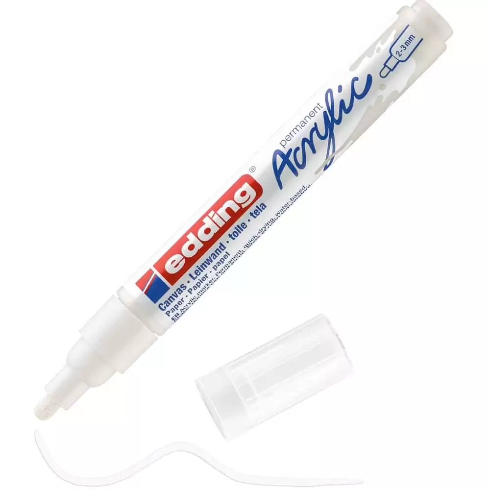 Edding 5100 Marcador Acrilico Trazo Redonda Blanco