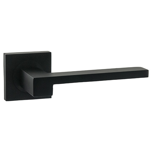 Manivelas con roseta - Juego Manivelas con Roseta Cuadrada Tecno Aluminio Negro