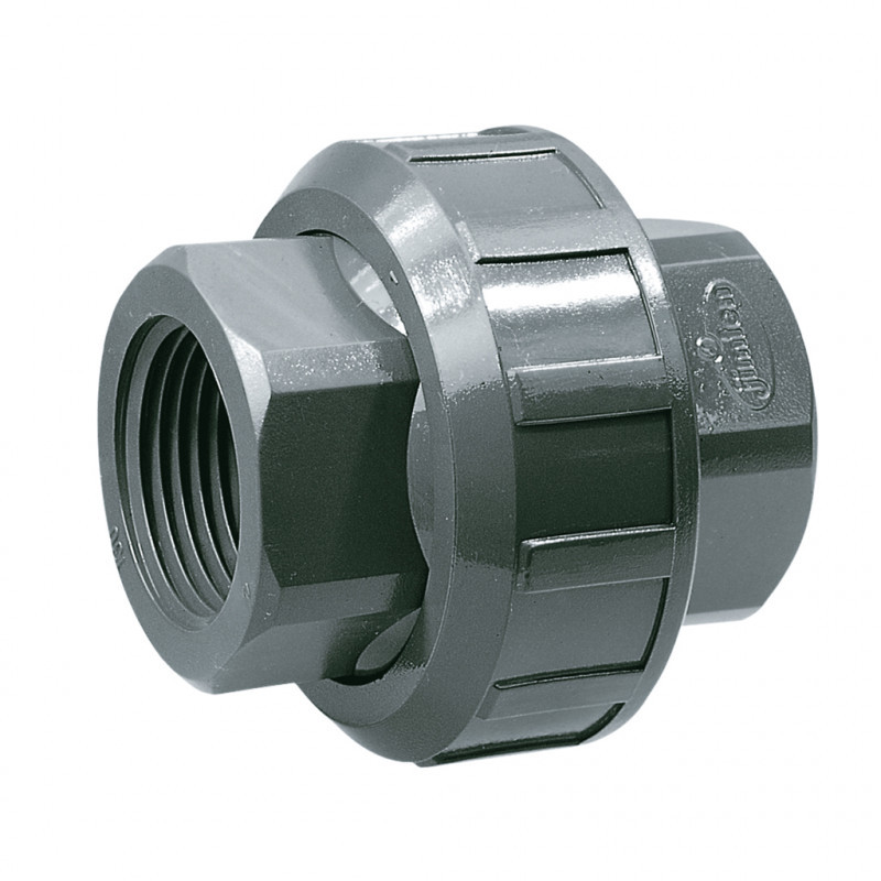 Enlace 3 Pzas.Pvc Roscar HH 1 1-4 Gris