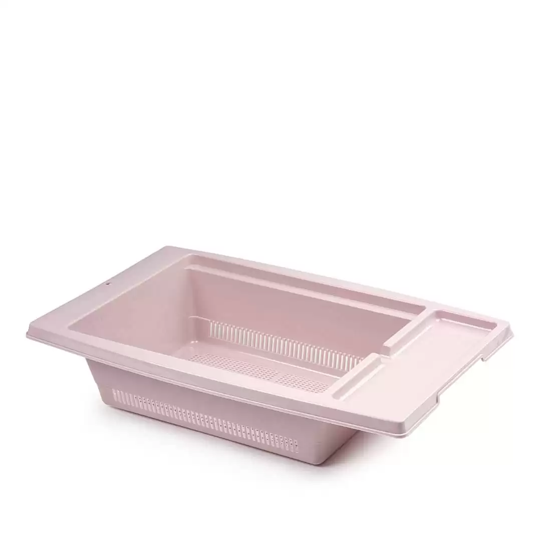 Escurreplatos Para Fregadero De Plastico Rosa Claro