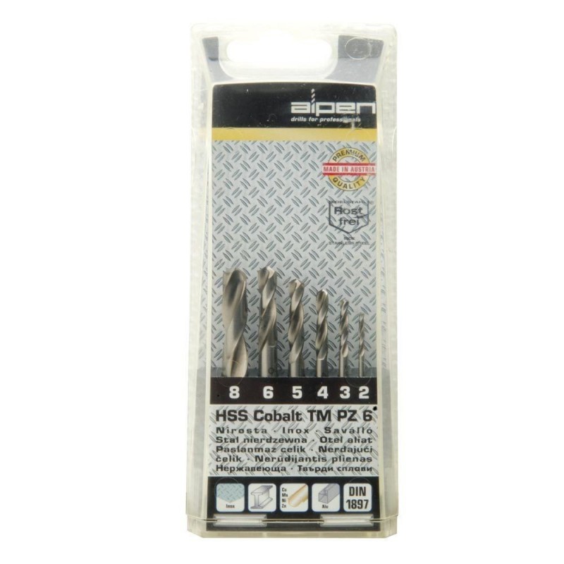 Estuche Brocas Alpen Cobalto Nirosta6 Piezas ALPEN