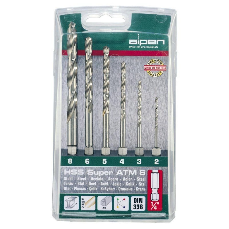 Estuche Brocas Alpen Hexagonal Hss  6 Piezas