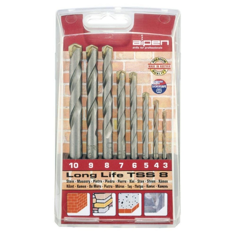 Estuche Brocas Alpen Widia Long Life 8 Piezas ALPEN