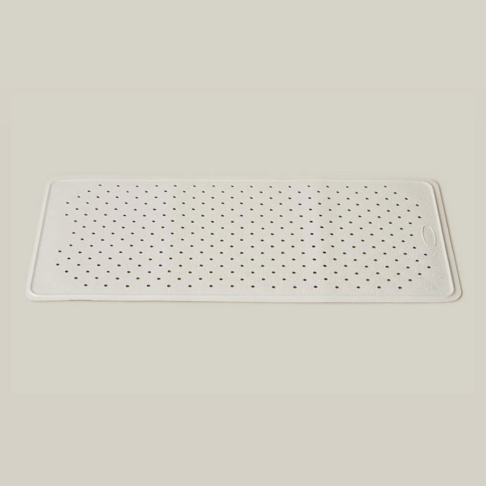 Alfombra Baño Caucho 97 X 35 cm. Blanco