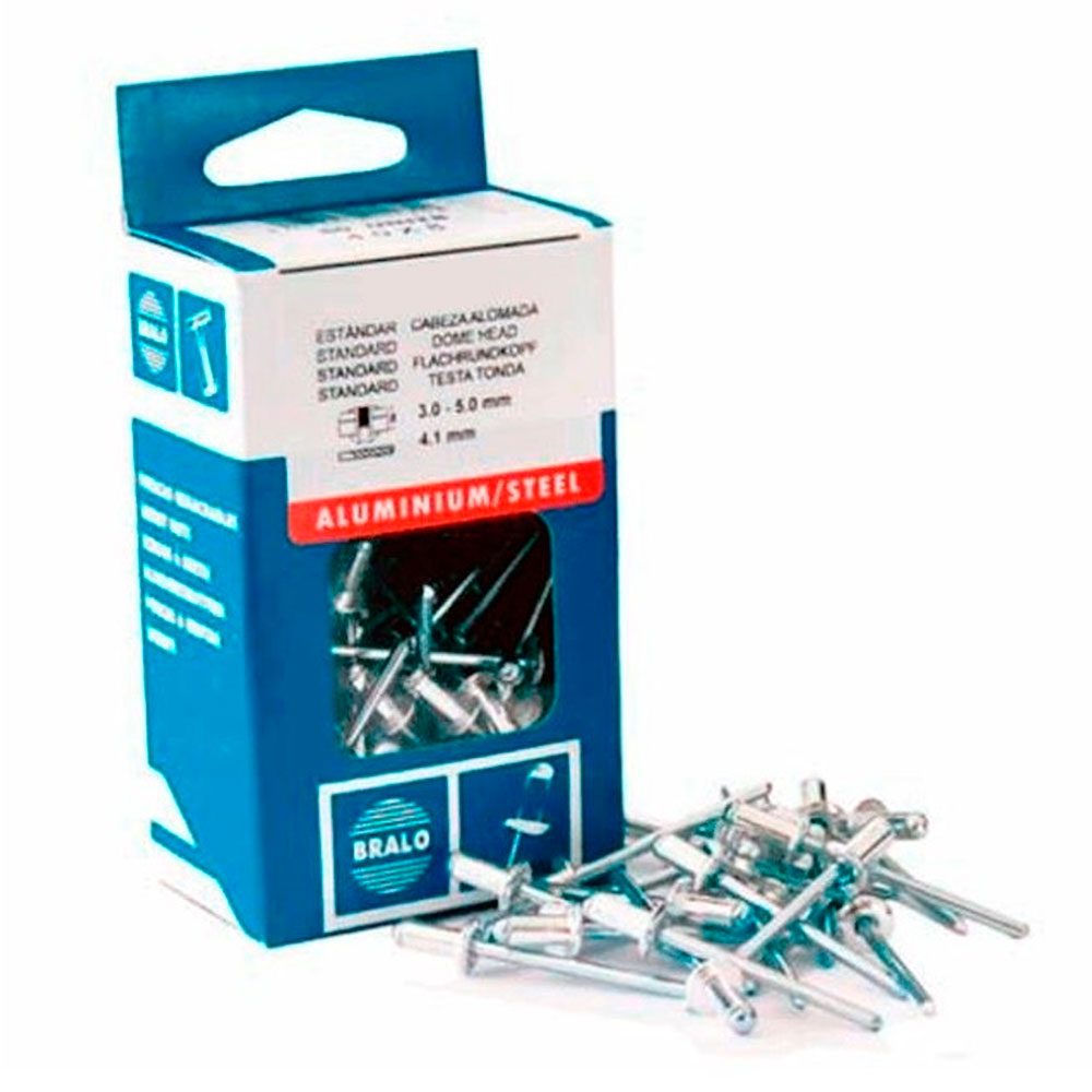 Minicaja Remaches  4x8 Aluminio - Acero Negro