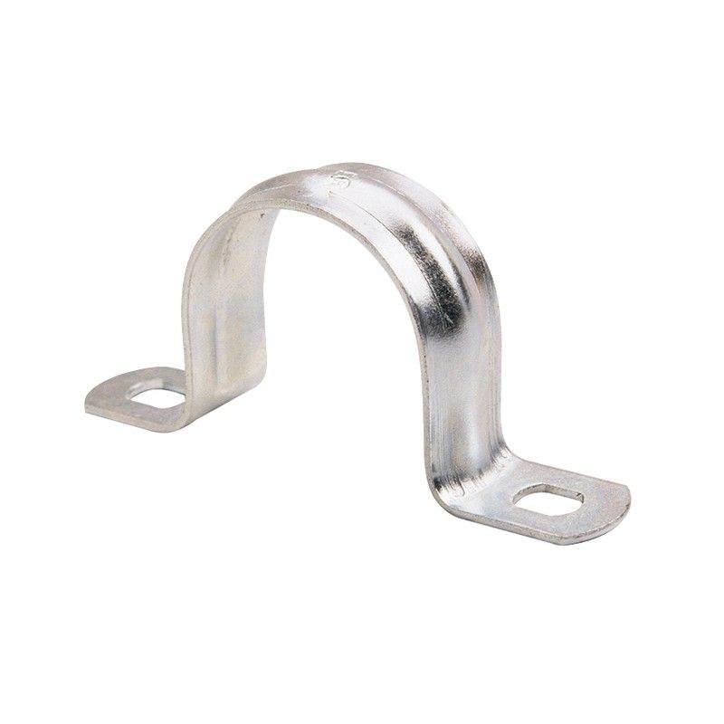 Grapa metálica doble anclaje DESA. Grapa Metal.2 Pies P/Tubos Y Cables