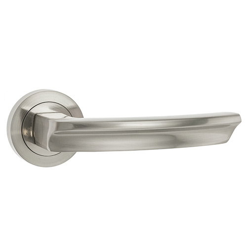 Manivelas con roseta - Juego Manivelas con Roseta Jeno Aluminio Níquel Satinado