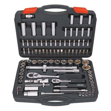 Juego de llaves de vaso de carraca 1/2 Y 1/4" 94 Piezas - REMS