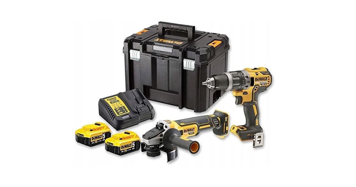 Juego de herramientas inalámbricas DeWALT, taladro DCD791 + amoladora angular DCG405 DCK2020P2T