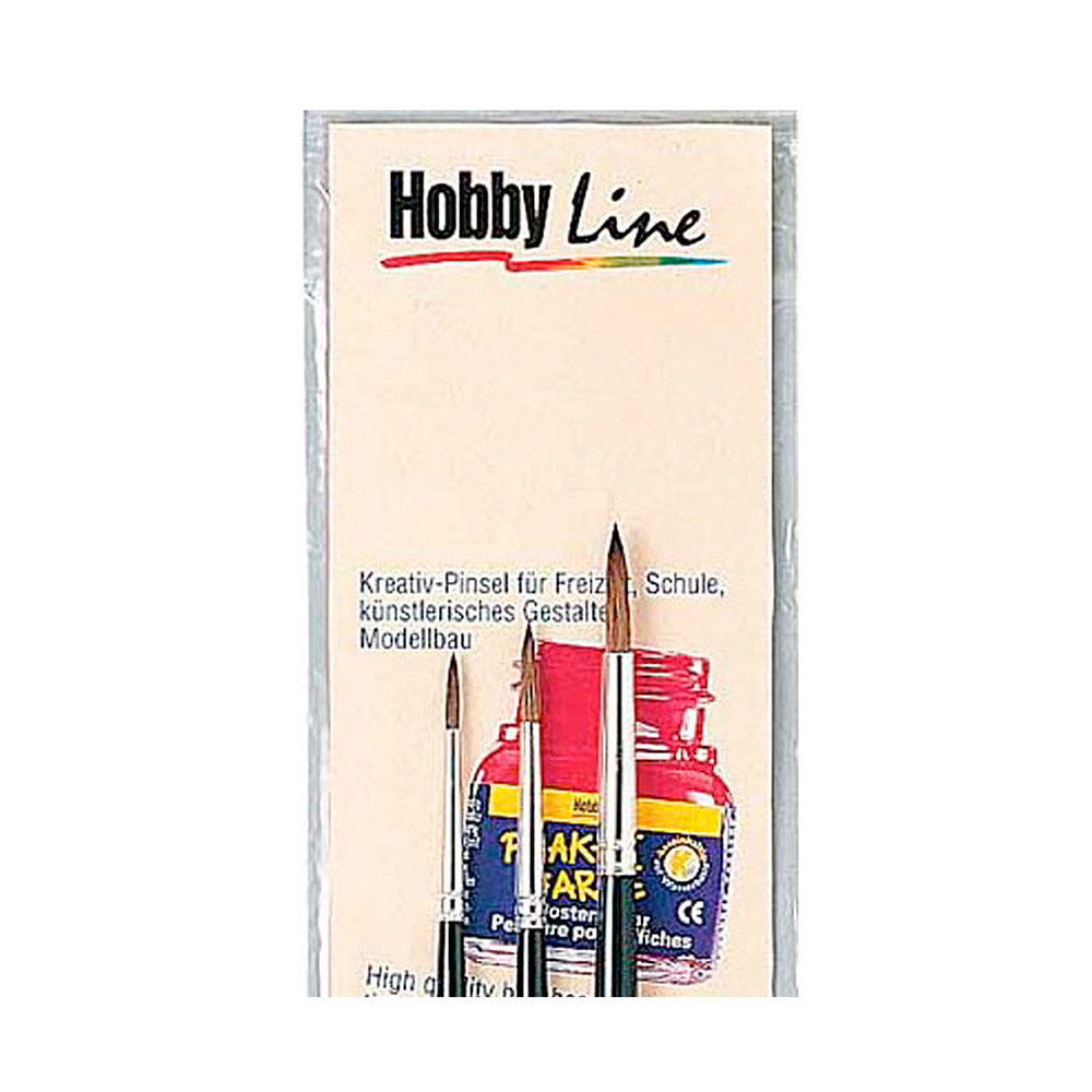 Set 3 Pinceles Pelo De Poni Redondos Para Escuela