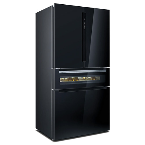 Frigoríficos - SIEMENS Frigorífico French Door KF96RSBEA 4 puertas + Vinoteca Cristal Negro