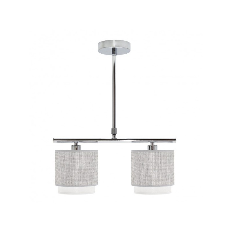 Lampara Kenya 2xe14 Gris/blanca Regx40x14 Cm