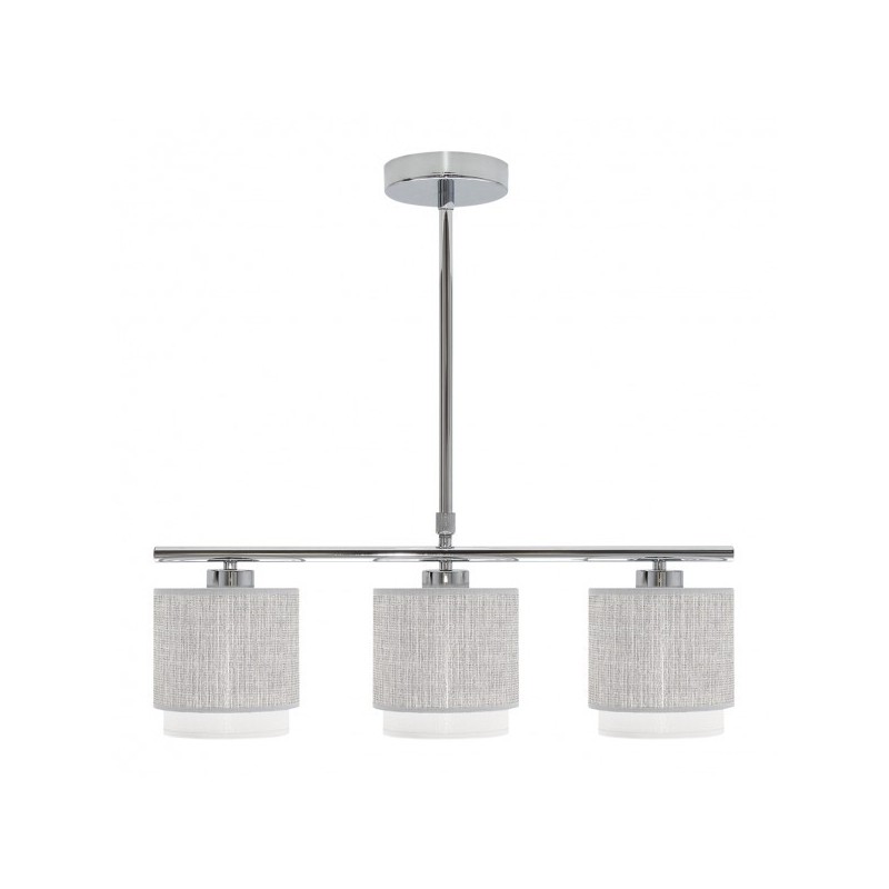 Lampara Kenya 3xe14 Gris/blanca Regx56x14 Cm