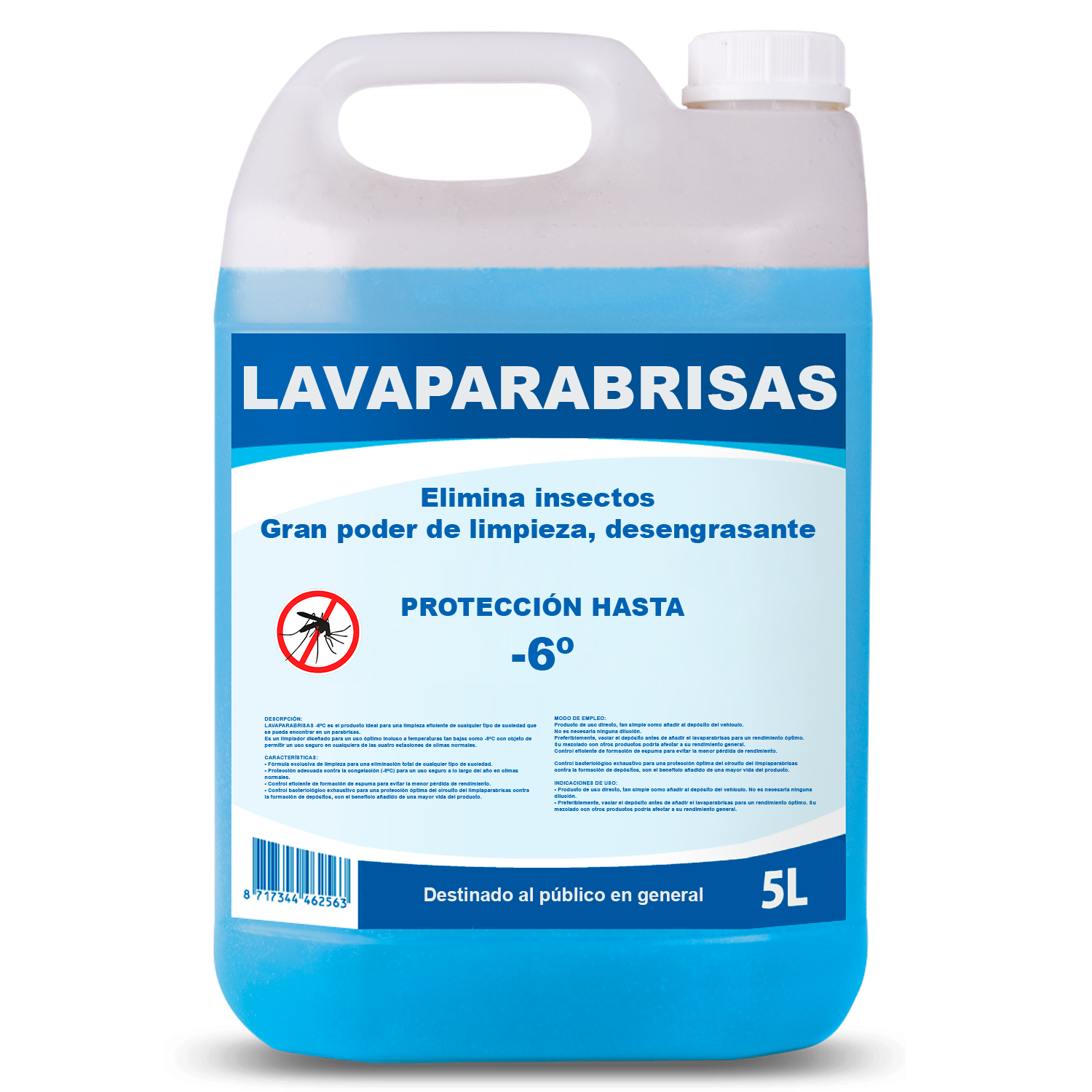 Lavaparabrisas Liquido 5 Litros Azul