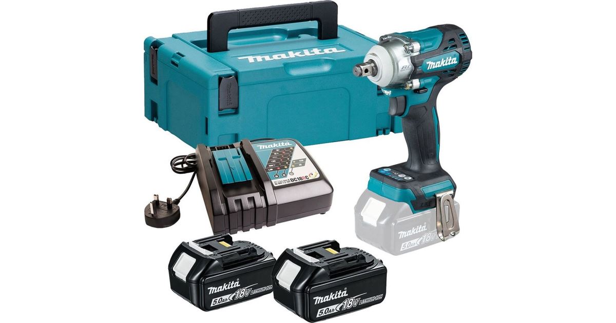 Llave de impacto inalámbrica Makita Li-ion LXT 18V/5.0Ah DTW300RTJ