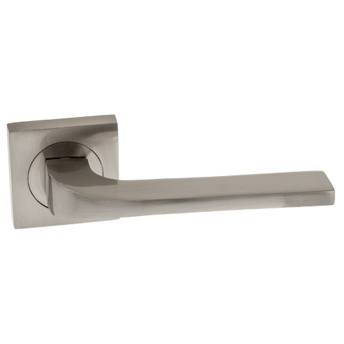 Manivelas con roseta - Juego Manivelas con Roseta Cuadrada Lyris Aluminio Níquel Satinado