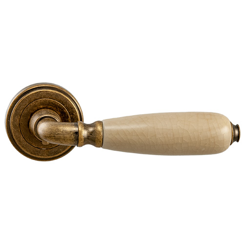 Manivelas con roseta - Juego Manivelas con Roseta AF Marfil Craquelé