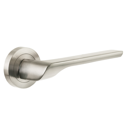 Manivelas con roseta - Juego Manivelas con Roseta Pisa Aluminio Níquel Satinado