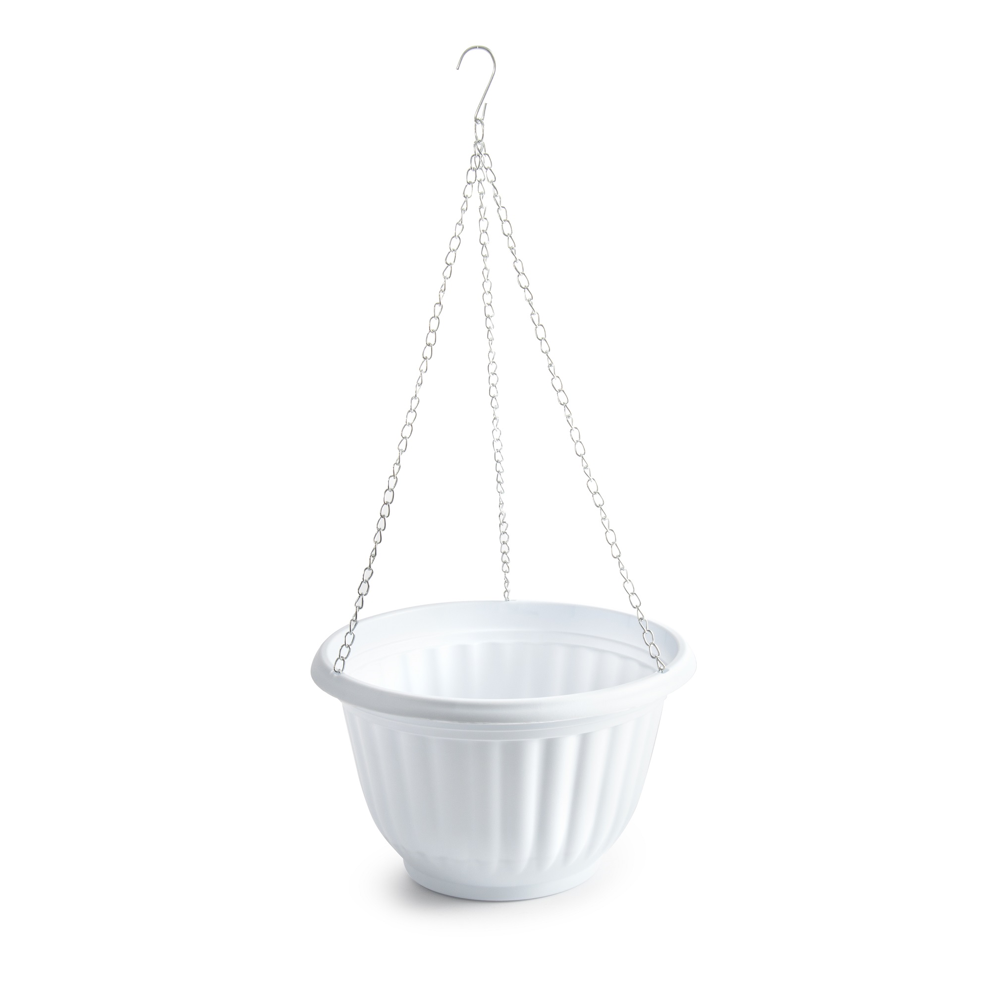 Macetero Colgante De Plástico 20 Cm Blanco