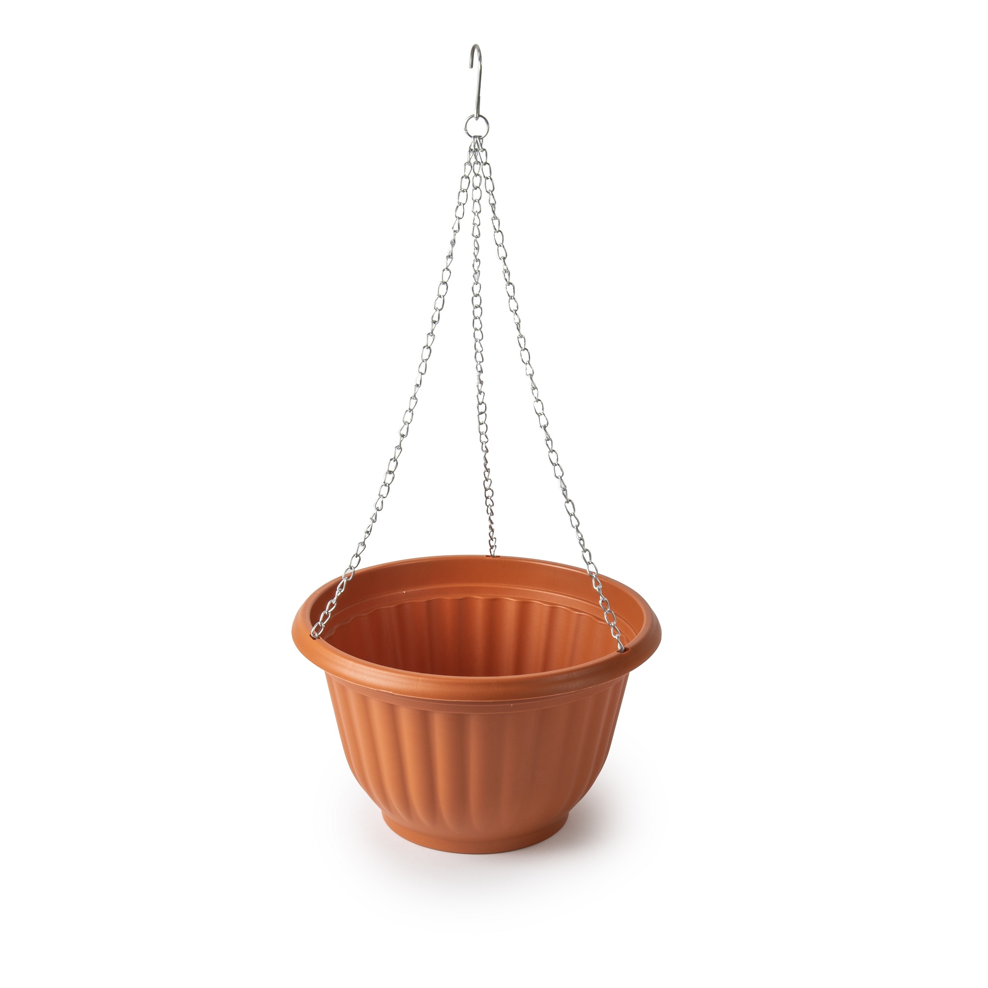 Macetero Colgante De Plástico 20 Cm Marron