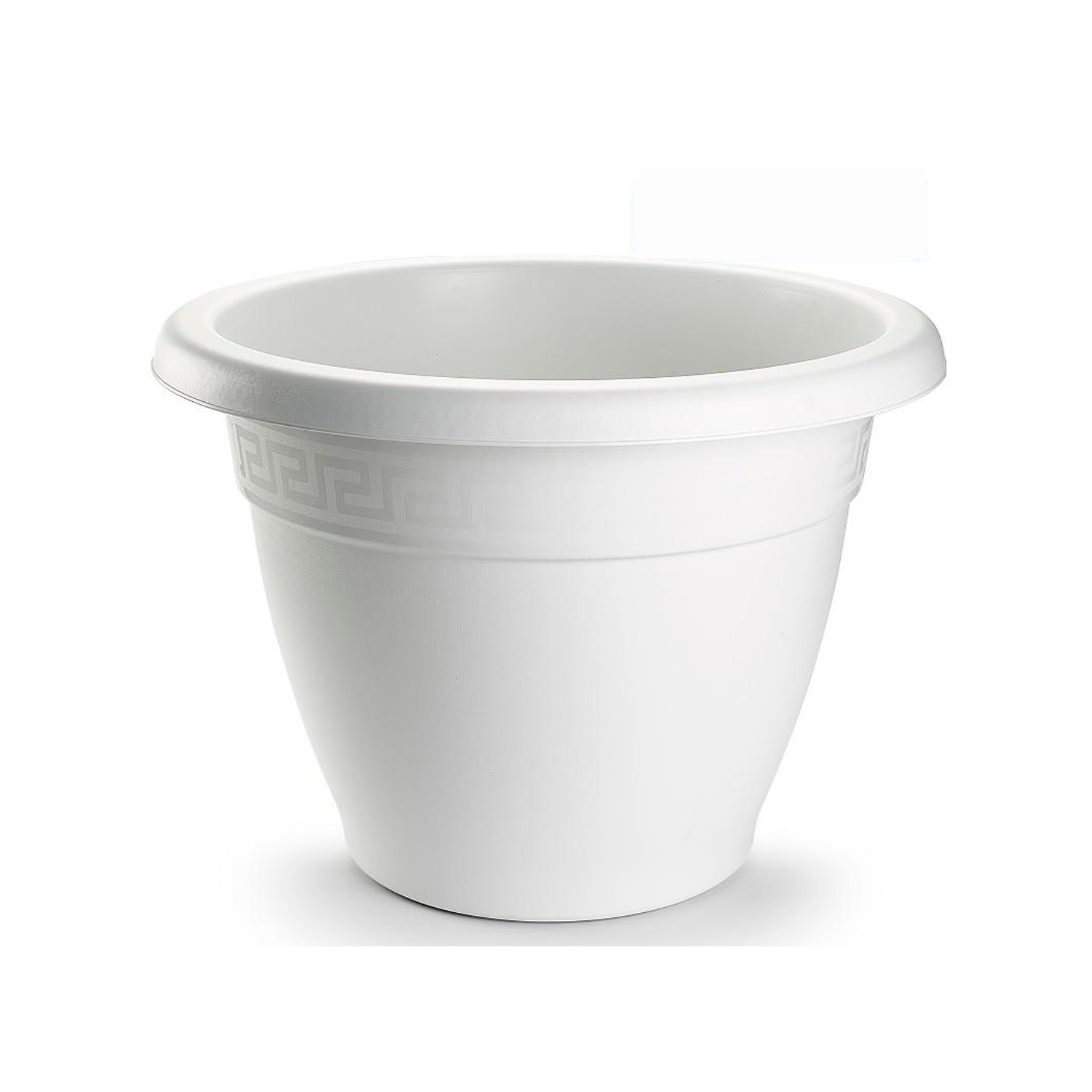 Macetero Redondo De Plastico 30 Cm Blanco