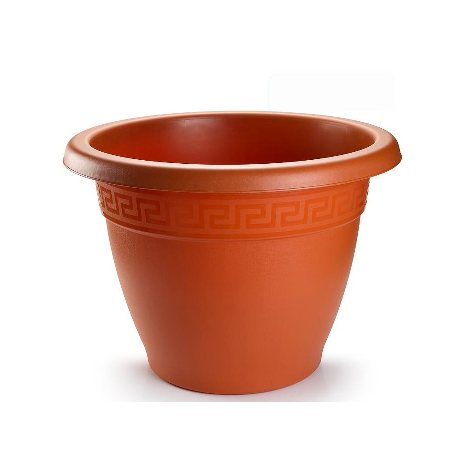 Macetero Redondo De Plastico 30 Cm Marron