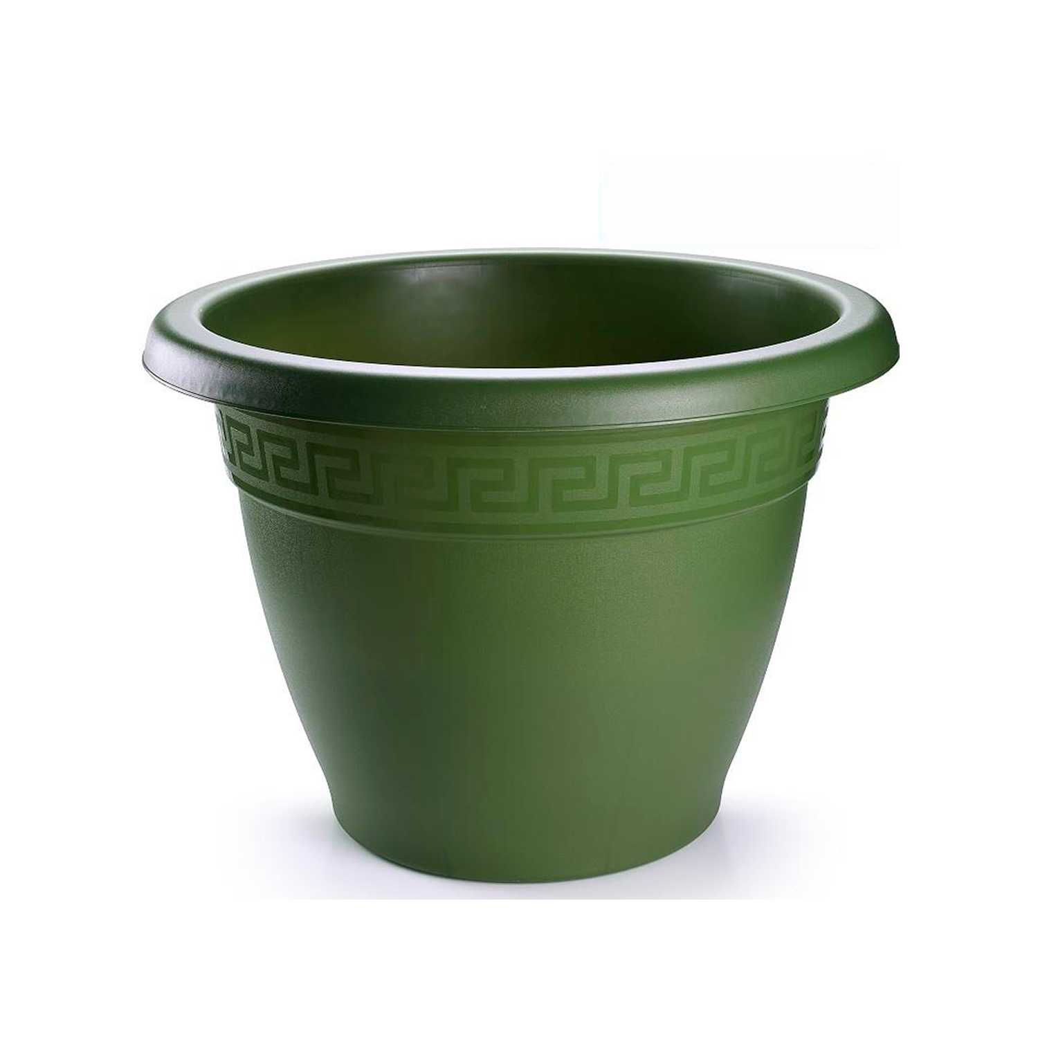 Macetero Redondo De Plastico 30 Cm Verde