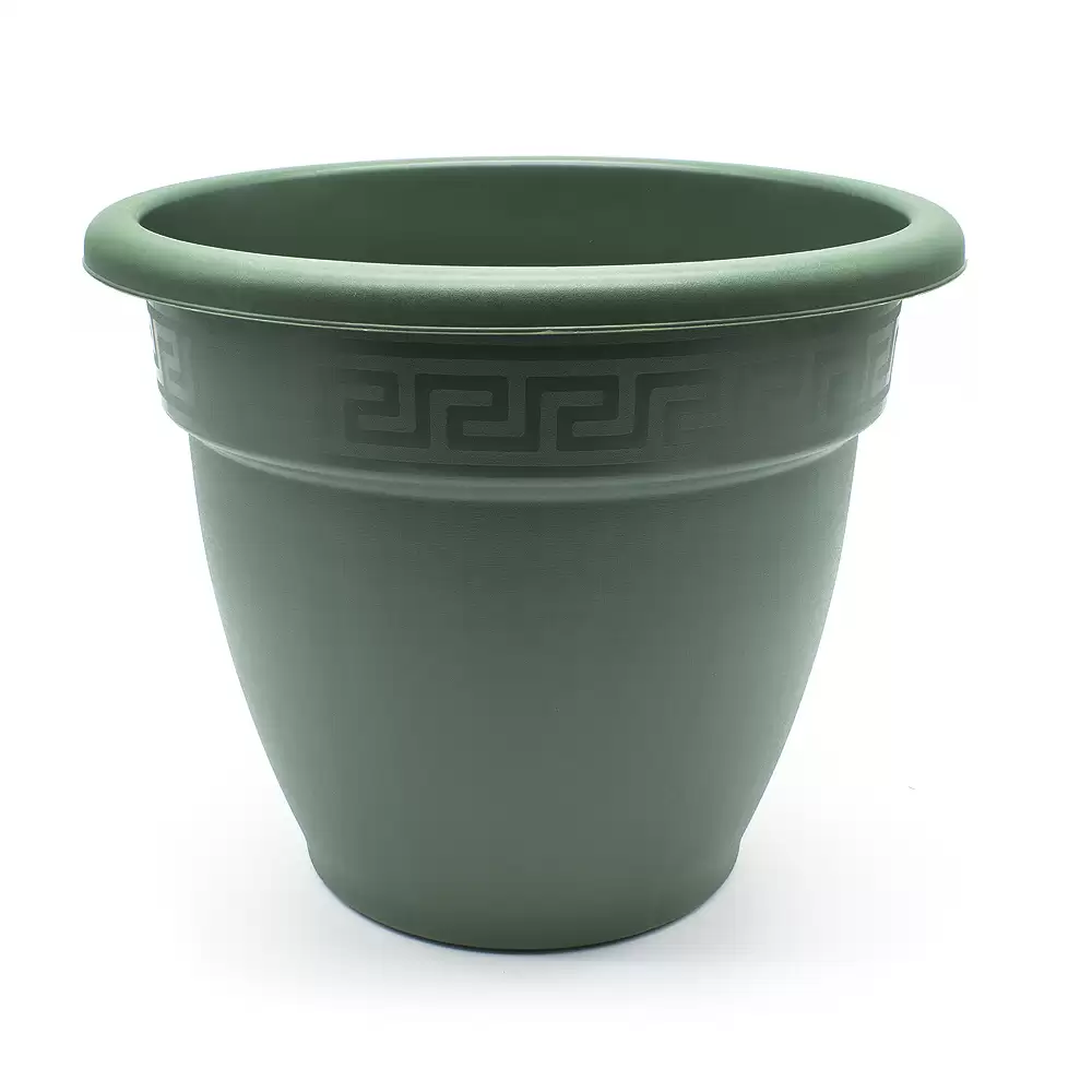 Macetero Redondo De Plastico 35 Cm Verde