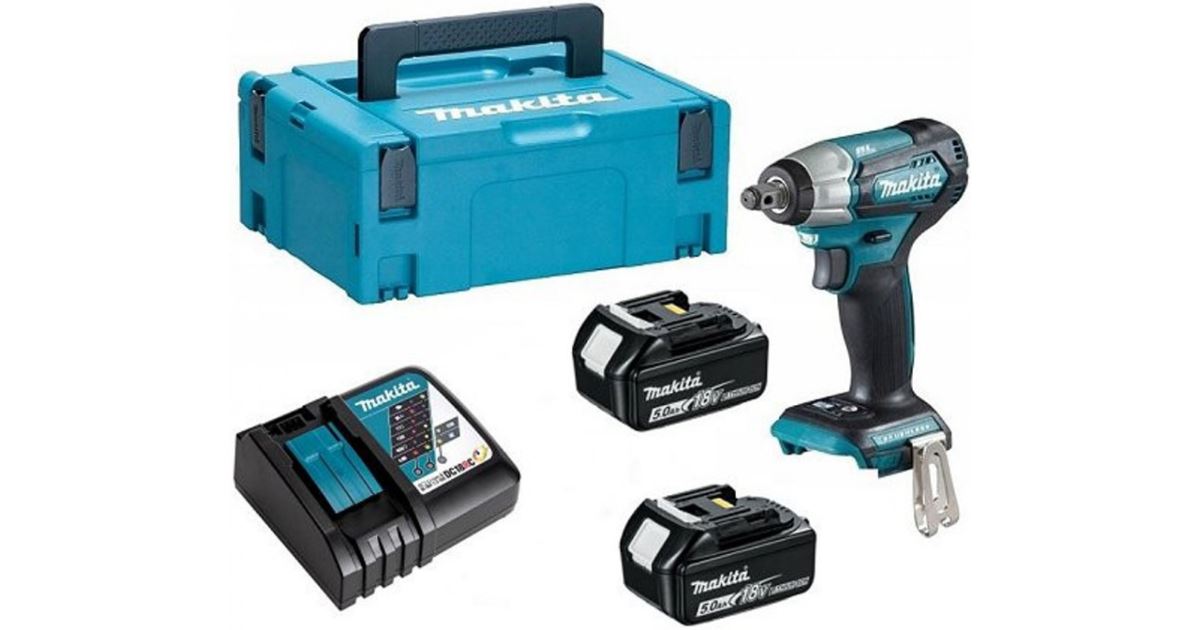 Makita Atornillador de impacto inalámbrico 1/2" Li-ion LXT 18V/5.0Ah DTW181RTJ