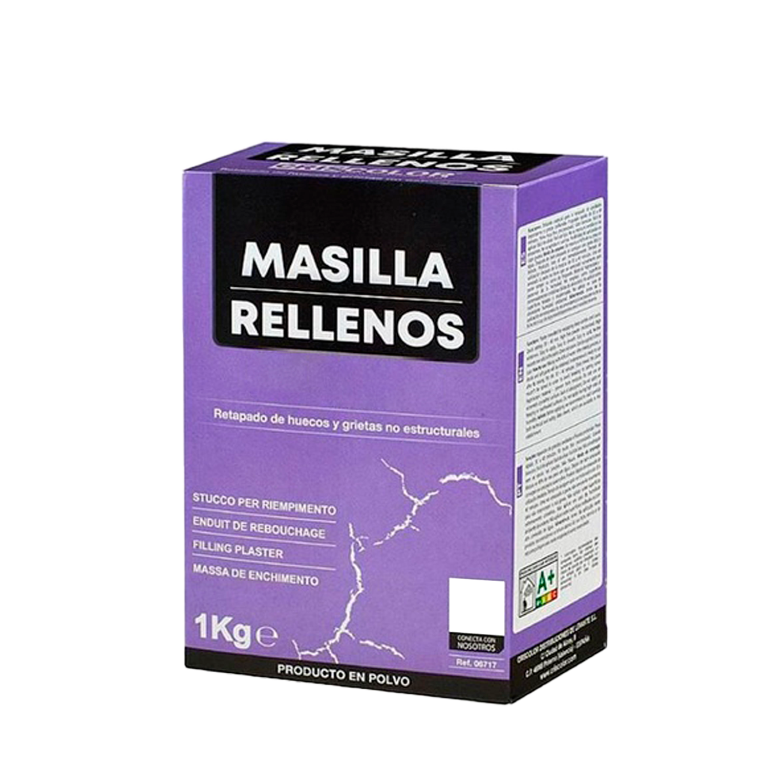 Masilla Rellenos En Polvo Color Blanco 1 Kg