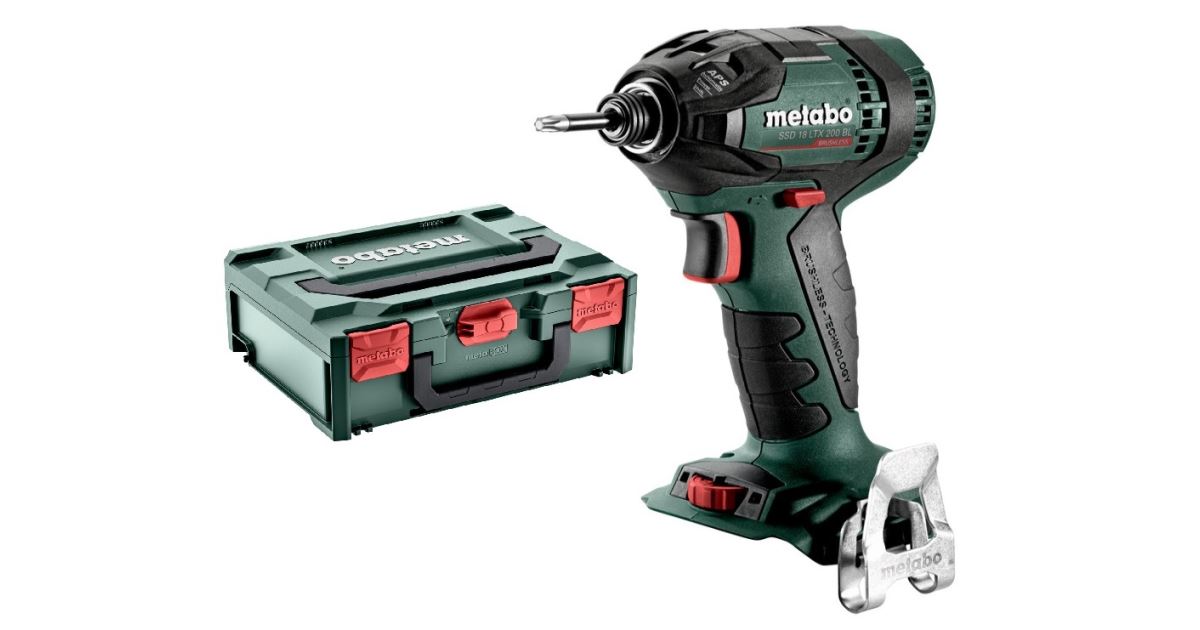 METABO Atornillador de impacto a batería SSD 18 LTX 200 BL, 602396840