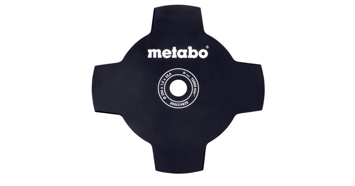 METABO Cuchillo para césped - 4 hojas para desbrozadora 628433000