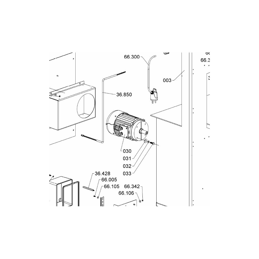 Motor Sierra de huesos Medoc BGR-360 CF 4CV III 230-400V 50HZ IP55 D2 33412