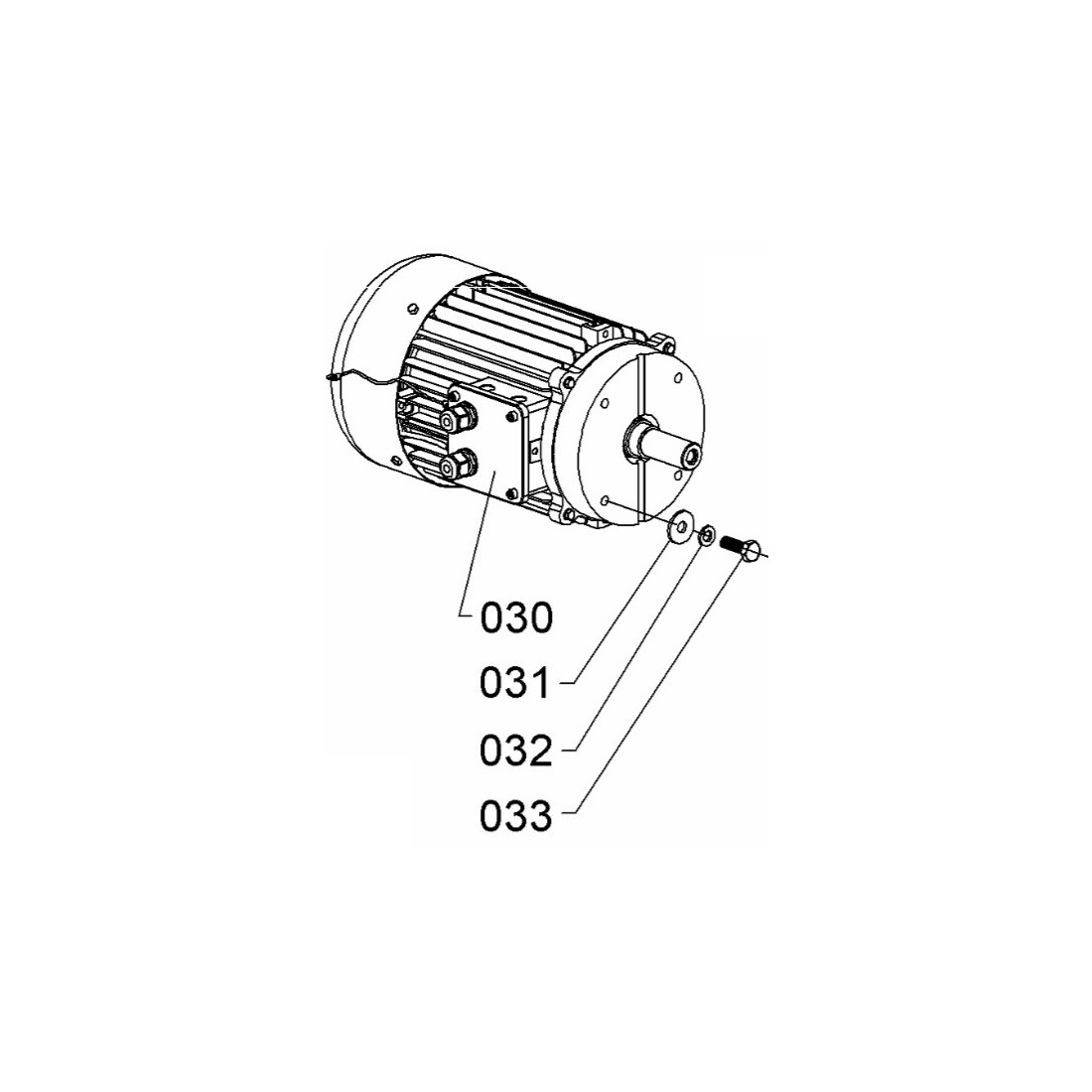 Motor sierra Medoc BGR-400 C/F 4CV III 230/400 50HZ 18NM 33412-F18 + tornillo STL rosca izquierda