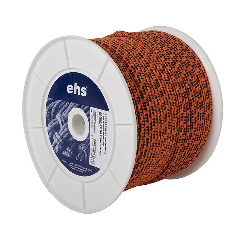 Cuerda Poliéster Ø12Mm X 100M Naran/Negr 7665C390 Ehs