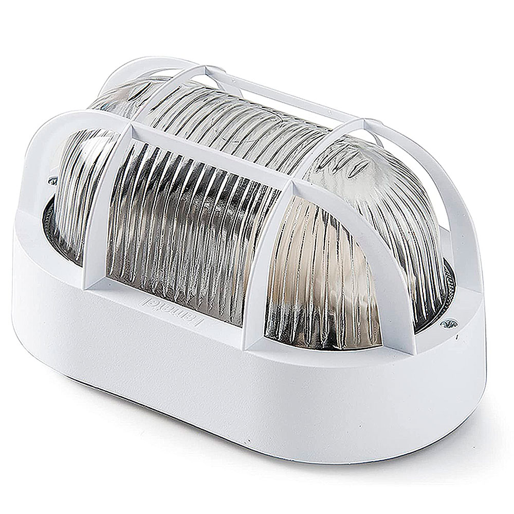 Aplique Exterior Oval E-27 Max. 60W Blanco