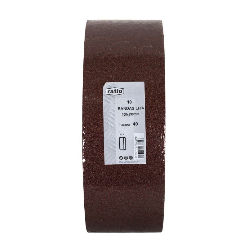 10 Bandas Lija 100X690Mm.Gr.60 Ratio 2571A2 Ratio