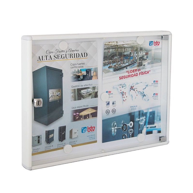 Panel Anuncios "H". 4 Din A4. Blco. 202D128 Btv