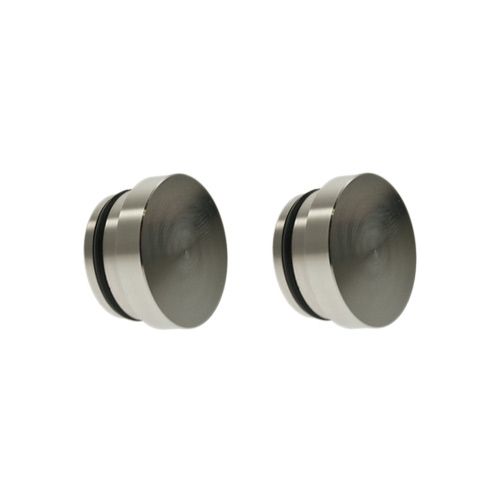 Herraje para cabinas sanitarias - Juego 2 Tapones Tubo Puerta Corredera 25 mm Inox