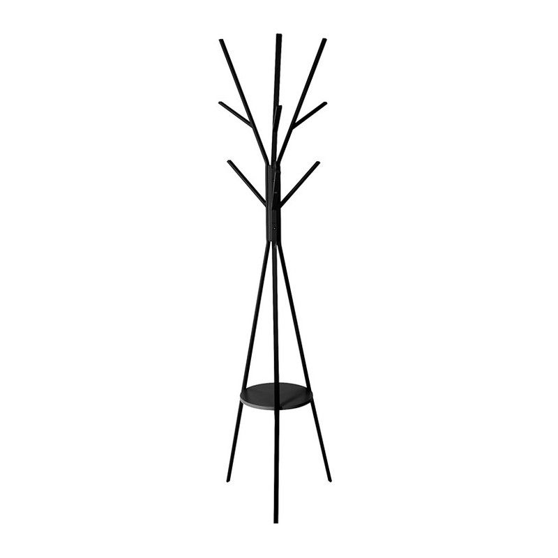 Perchero Metal/Madera 9 Pomos Negro