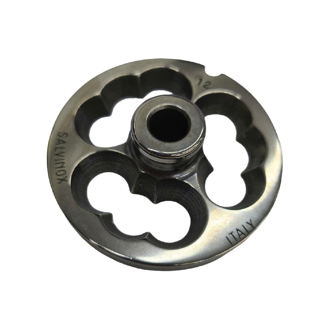 Placa Picadora de carne 12 taladro 3 ojos con pivote 1 muesca Enterprise Salvinox