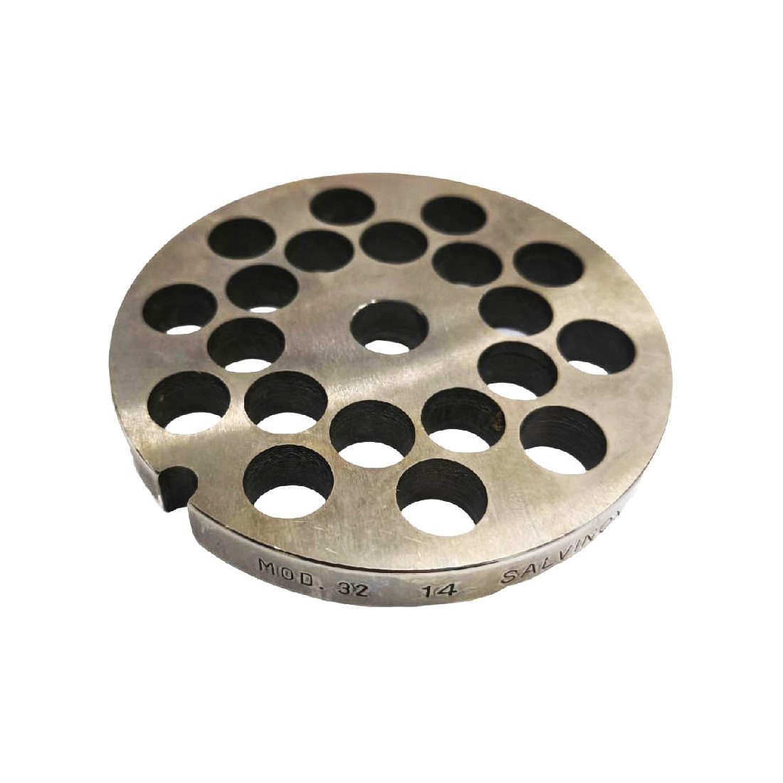 Placa Picadora de carne 32 Taladro 14mm sin pivote 1 muesca Inoxidable Enterprise